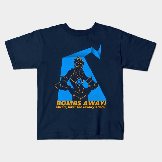 Cheers, love! The cavalry's here! Kids T-Shirt by AlexRoivas